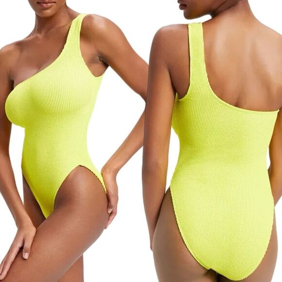 Good American Always Fits Asymmetric One Piece Swimsuit - Picture 1 of 5